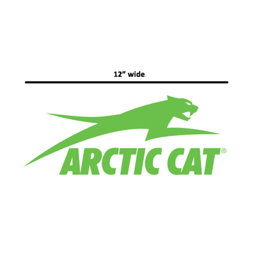 Arctic Cat Leaping Cat Decal Lime 12