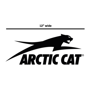 Arctic Cat Leaping Cat Decal Black 12"