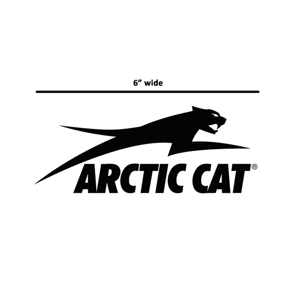 Arctic Cat Leaping Cat Decal Black 6"