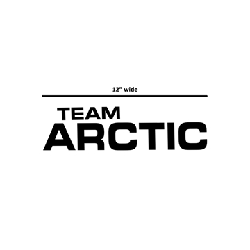 Arctic Cat Team Arctic Decal Black 12"