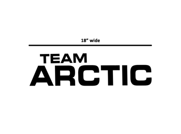  Arctic Cat Team Arctic Decal Black 18"