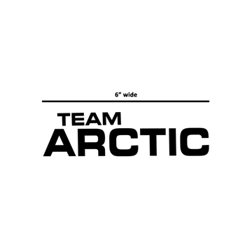 Arctic Cat Team Arctic Decal Black 6"