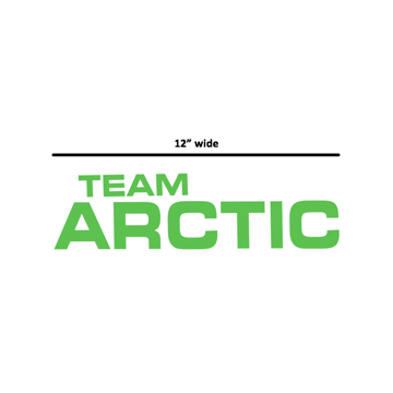 Arctic Cat Team Arctic Decal Lime 12"
