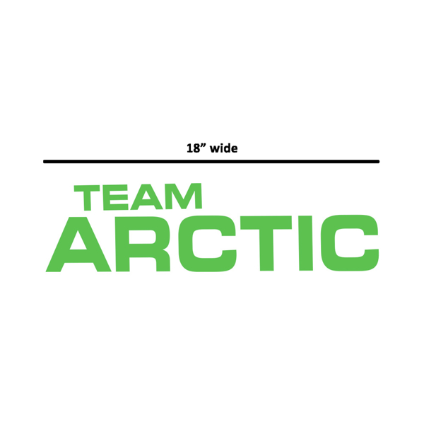 Arctic Cat Team Arctic Decal Lime 18"