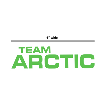 Arctic Cat Team Arctic Decal Lime 6"