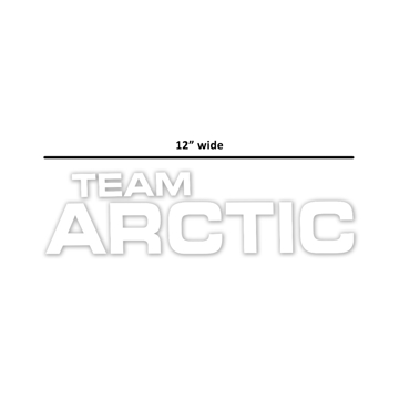 Arctic Cat Team Arctic Decal White 12"