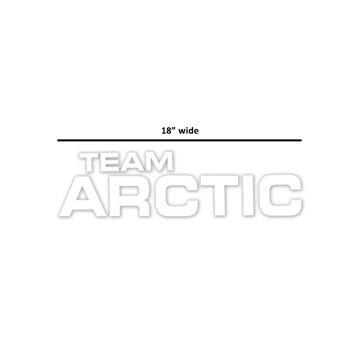 Arctic Cat Team Arctic Decal White 18"