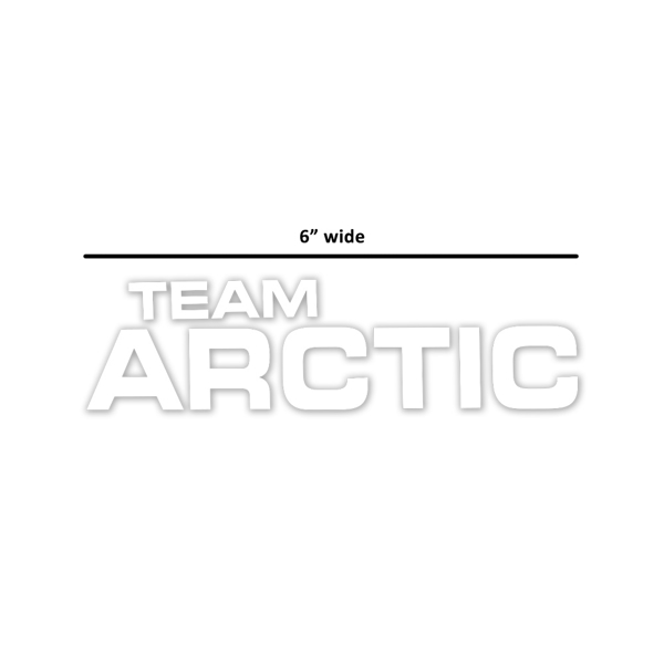 Arctic Cat Team Arctic Decal White 6"