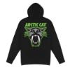 The Cat is Back Hoodie Back Product Image on white background