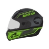 Green Arctic Cat Modular Helmet Left Image on white background