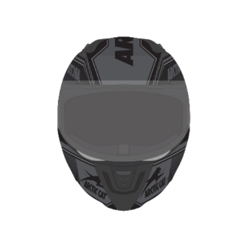 Black Arctic Cat Modular Helmet Front Image on white background