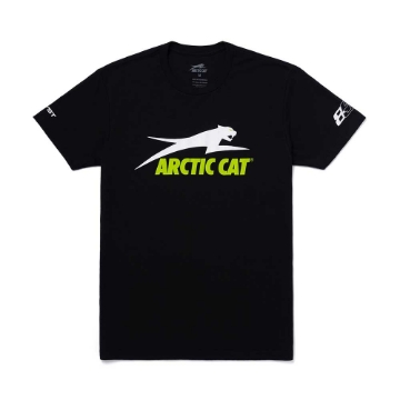 Black Catalyst Collection Tee Product Image with Arctic Cat logo on the front