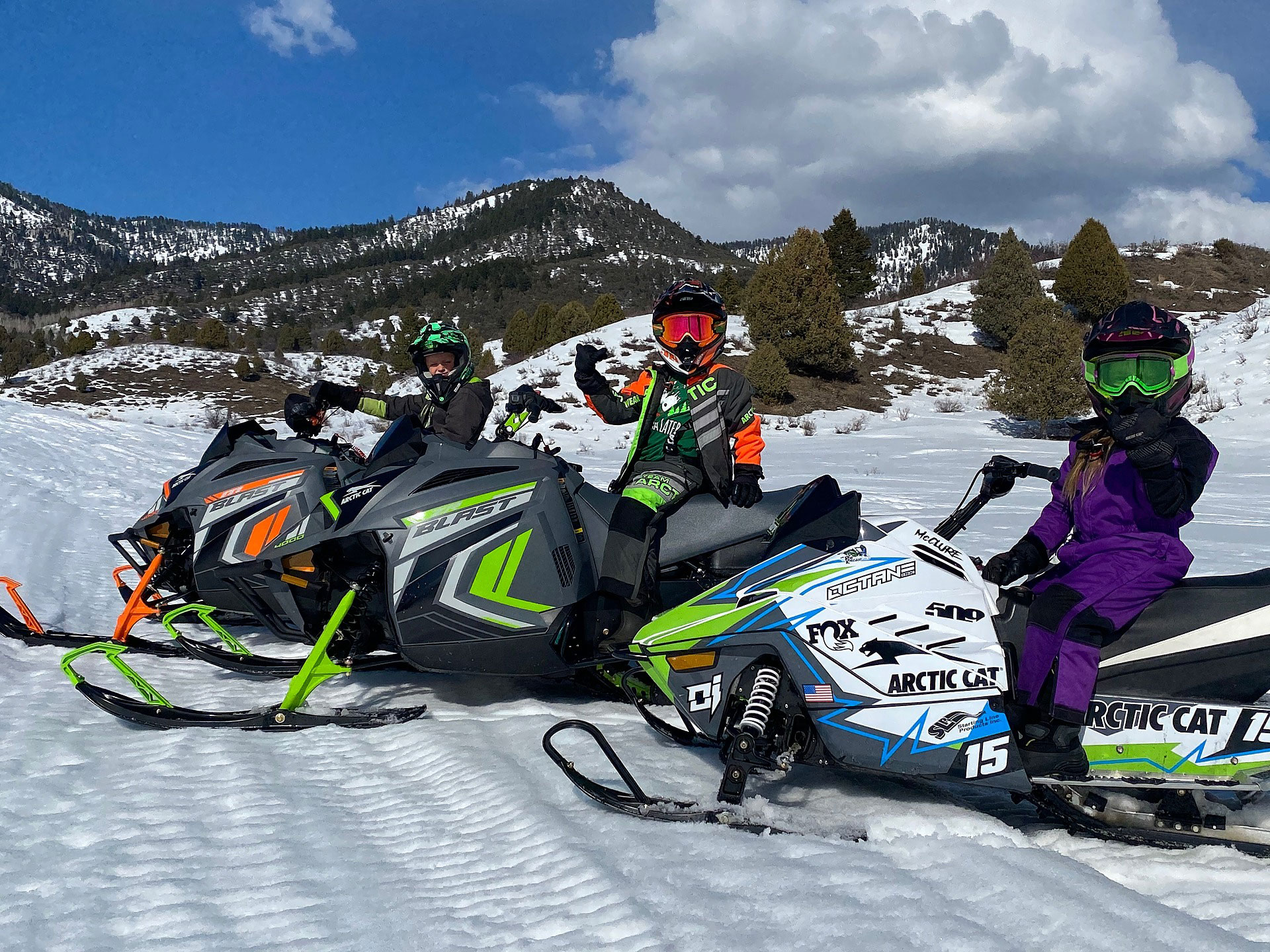 Snowmobiling with Arctic Cat